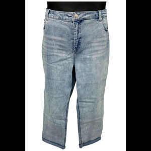 StyleList by Micaela Regular Denim Easy Straight Leg Jeans Light Wash - PLUS